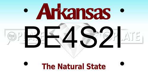 BE4S2I Arkansas License Plate