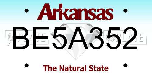 BE5A352 Arkansas License Plate