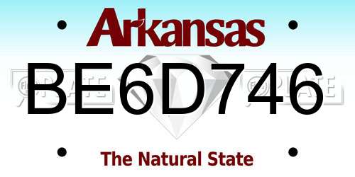 BE6D746 Arkansas License Plate
