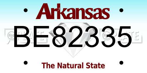 BE82335 Arkansas License Plate