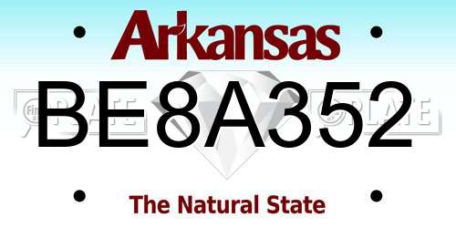 BE8A352 Arkansas License Plate