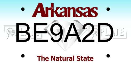 BE9A2D Arkansas License Plate