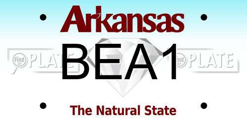 BEA1 Arkansas License Plate