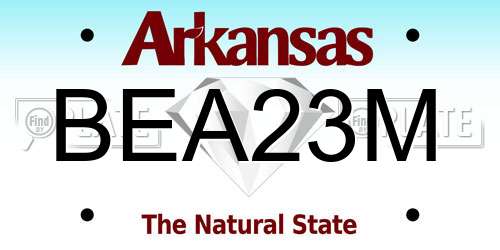 BEA23M Arkansas License Plate