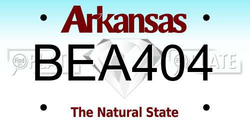 BEA404 Arkansas License Plate