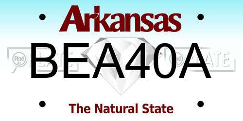 BEA40A Arkansas License Plate