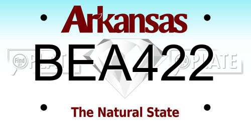 BEA422 Arkansas License Plate