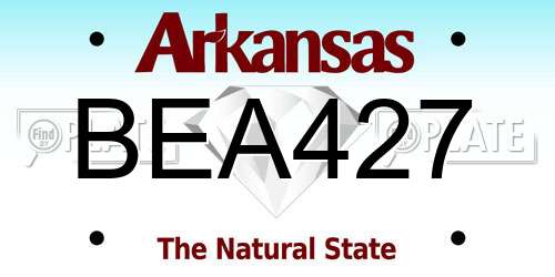 BEA427 Arkansas License Plate
