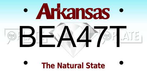 BEA47T Arkansas License Plate