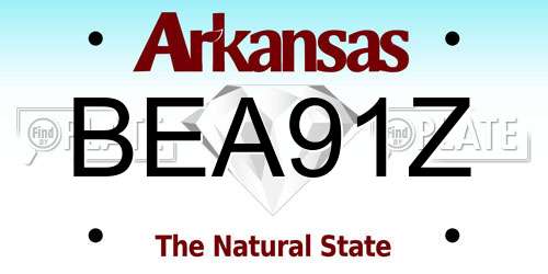 BEA91Z Arkansas License Plate