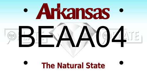 BEAA04 Arkansas License Plate