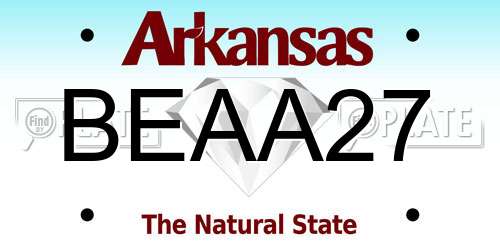 BEAA27 Arkansas License Plate