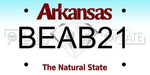 BEAB21 Arkansas License Plate
