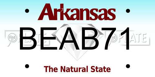 BEAB71 Arkansas License Plate