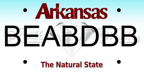 BEABDBB Arkansas License Plate