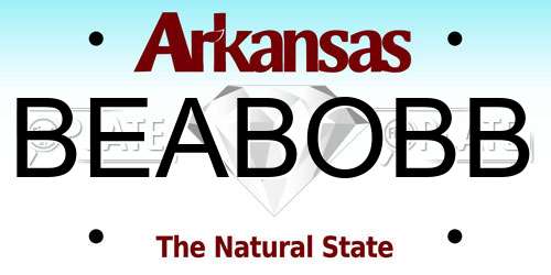 BEABOBB Arkansas License Plate