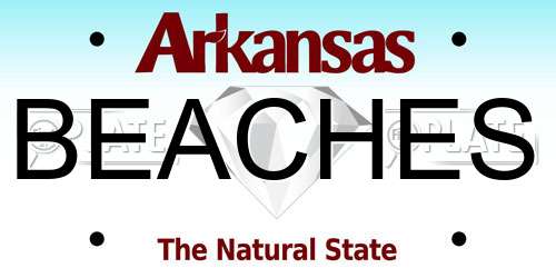 BEACHES Arkansas License Plate