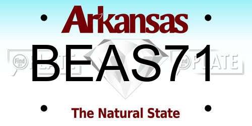 BEAS71 Arkansas License Plate