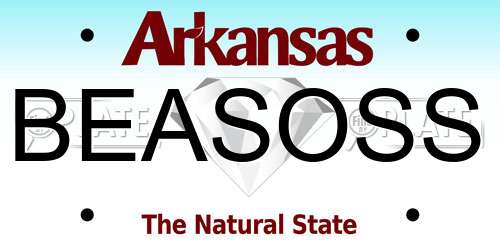 BEASOSS Arkansas License Plate