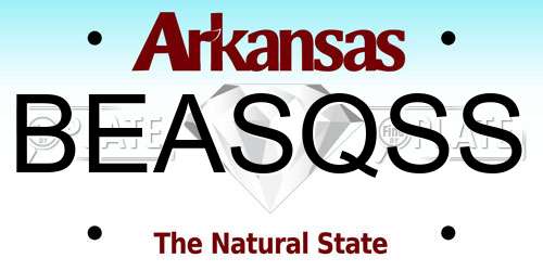 BEASQSS Arkansas License Plate