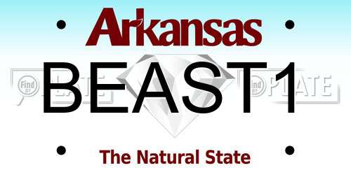 BEAST1 Arkansas License Plate