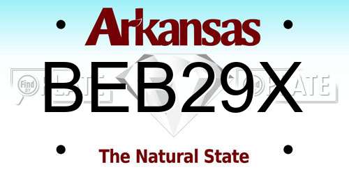 BEB29X Arkansas License Plate