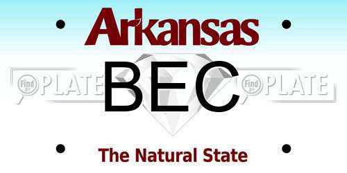 BEC Arkansas License Plate