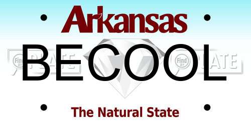 BECOOL Arkansas License Plate