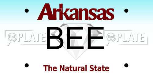BEE Arkansas License Plate