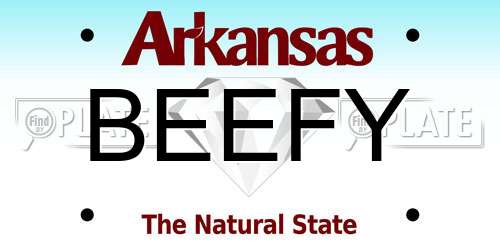BEEFY Arkansas License Plate