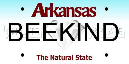 BEEKIND Arkansas License Plate