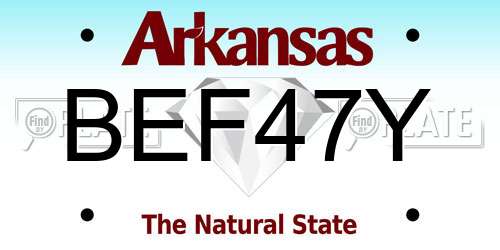 BEF47Y Arkansas License Plate