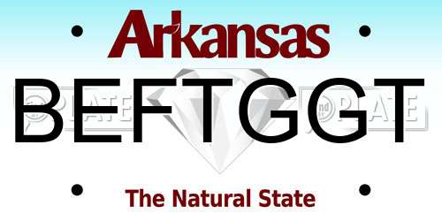 BEFTGGT Arkansas License Plate