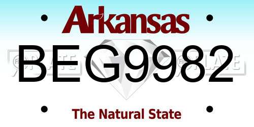 BEG9982 Arkansas License Plate