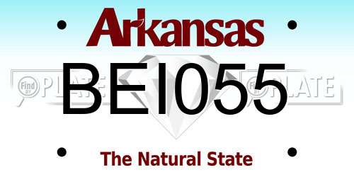 BEI055 Arkansas License Plate