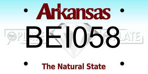 BEI058 Arkansas License Plate