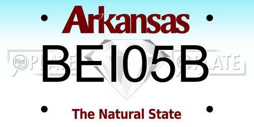 BEI05B Arkansas License Plate