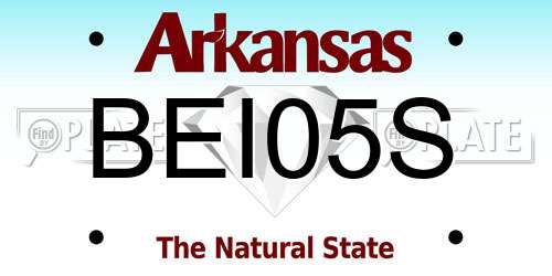 BEI05S Arkansas License Plate