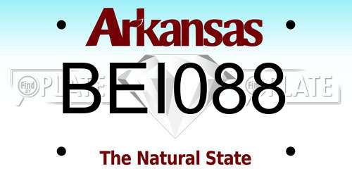 BEI088 Arkansas License Plate