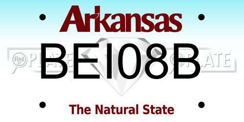 BEI08B Arkansas License Plate