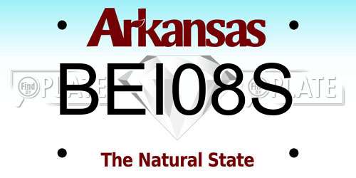 BEI08S Arkansas License Plate