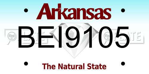 BEI9105 Arkansas License Plate