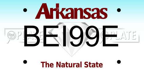 BEI99E Arkansas License Plate