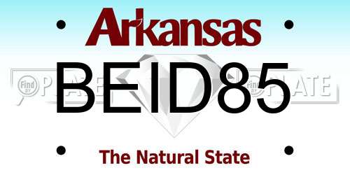 BEID85 Arkansas License Plate