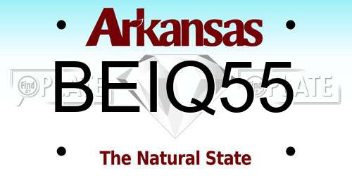BEIQ55 Arkansas License Plate