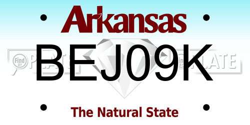 BEJ09K Arkansas License Plate