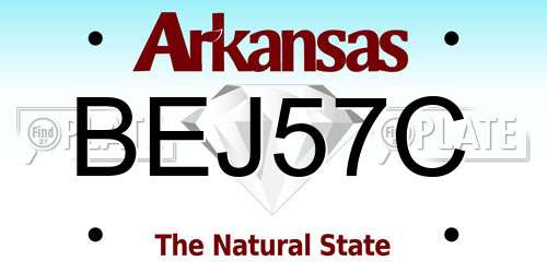 BEJ57C Arkansas License Plate