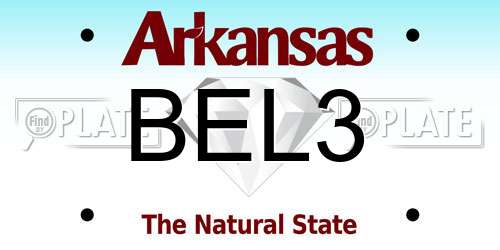 BEL3 Arkansas License Plate