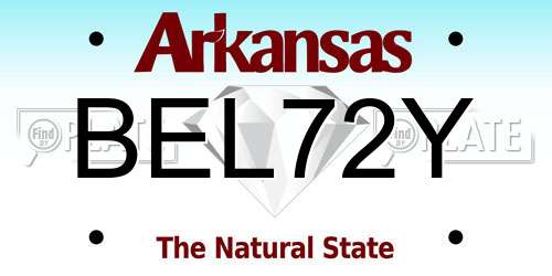 BEL72Y Arkansas License Plate