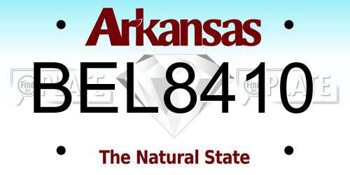 BEL8410 Arkansas License Plate